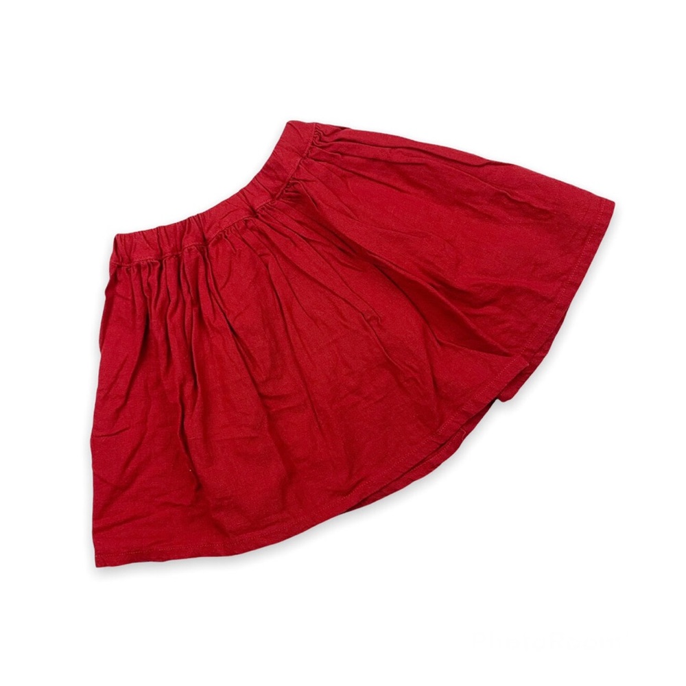 ALICE + AMES - The Linen Play Skirt in Tomato